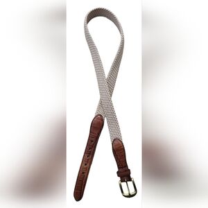 Brighton Elastic Cord w/ Croco Belt in Beige size 38 style 33502 VGUC nautical